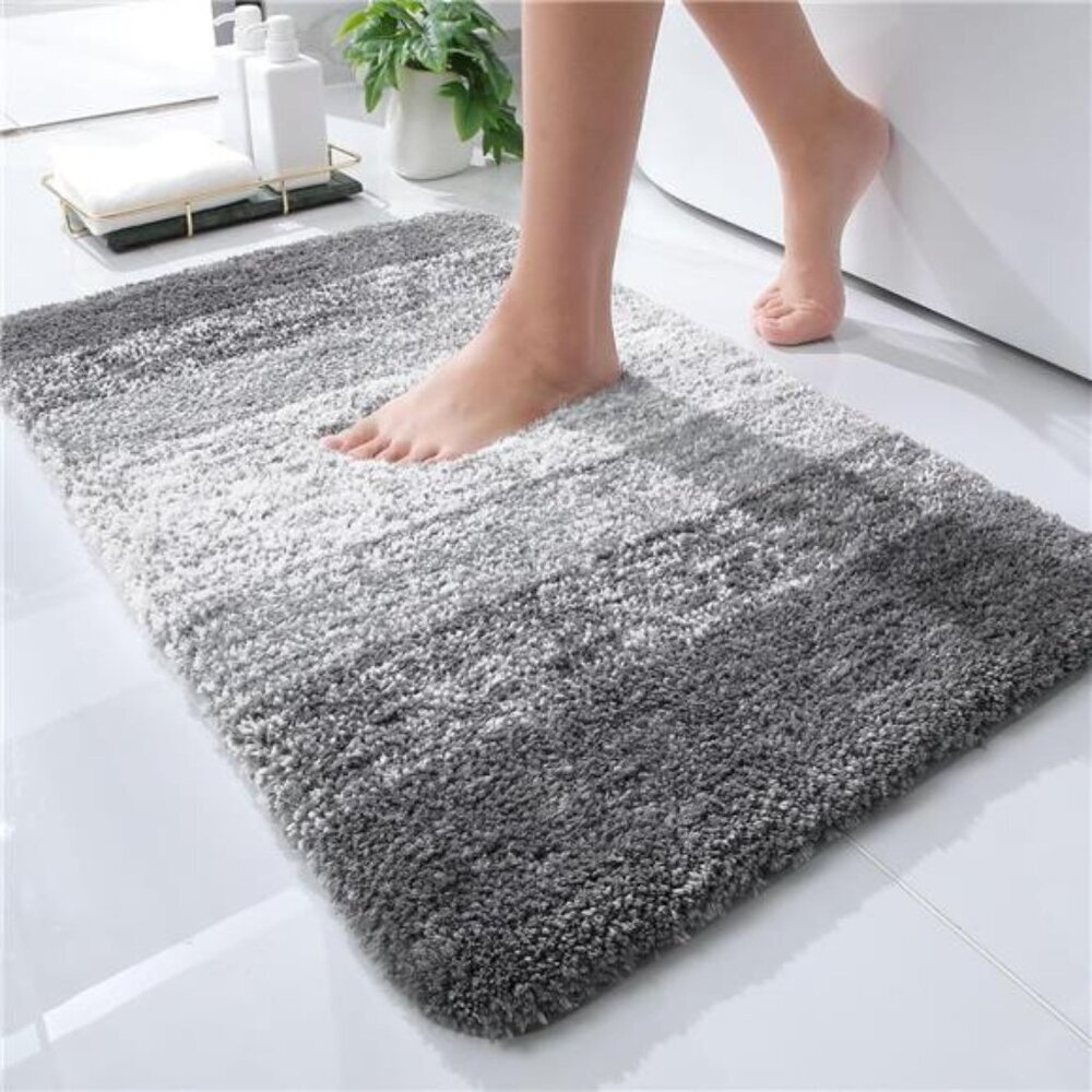 Bathroom Rug Mat 24x16, Extra Soft and Absorbent Microfiber Bath Rugs, Non-Slip